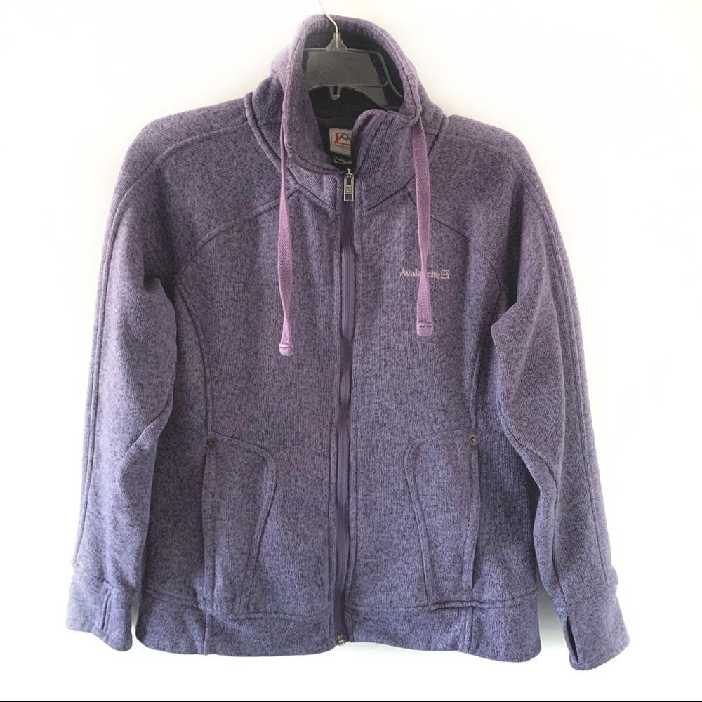 Avalanche Lavender Sweater Knit Zipped Jacket
